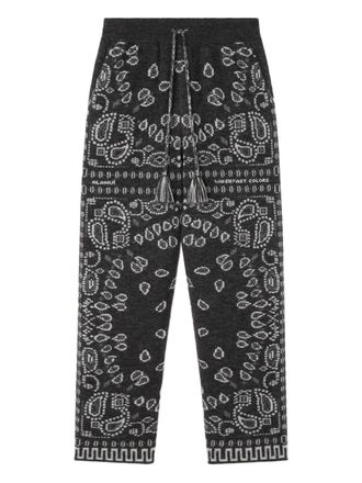 Alanui bandana-jacquard trousers - Grey