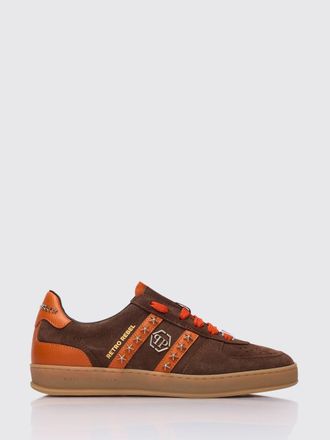 Philipp Plein Sneakers Retro Rebel in camoscio con stelle applicate