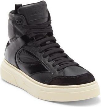 Ferragamo Cassio High Top Sneaker in Black/Cream Sole at Nordstrom Rack, Size 11.5