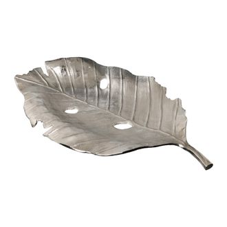 Schubiger M&ouml;bel Schale Blatt Giant Silber H: 10 cm