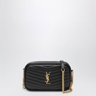 Saint Laurent Lou mini quilted calfskin leather bag in black