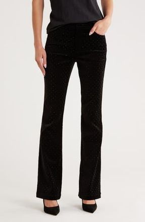 Cinq &agrave; Sept Ditsy Shailene Sequined Velvet Pants in Black at Nordstrom Rack, Size 00
