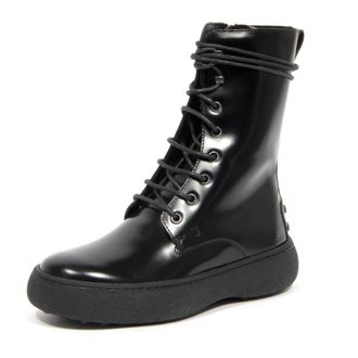 Tod's Lace-up Boots, female, Black, 2 UK, Winter Ankle Boots with Side Zip