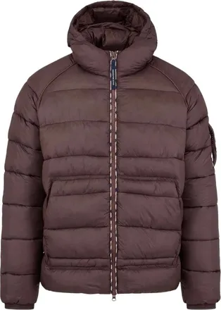 Aquascutum Veil-N Capuchon Puffer Jas - Heren - Jassen - Bruin - Maat: M Nylon