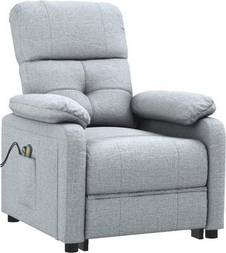 vidaXL Vidaxl - Sillón de masaje eléctrico tela gris claro