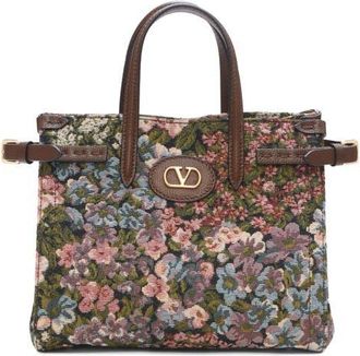 Valentino Garavani Small Antibes Floral Tote in Multi Brown at Nordstrom