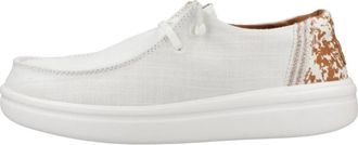 Hey Dude Dierenprint Rise Veterschoenen - Dames - Veterschoenen - Wit - 38 EU - Schoenen