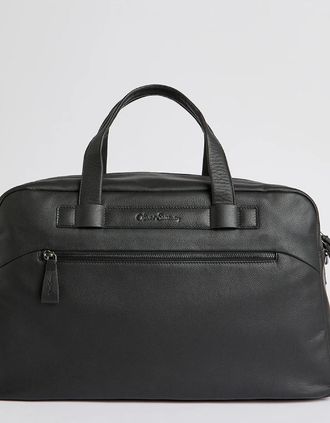 Oliver Sweeney Mens Oliver Sweeney Milled Leather Holdall - Black - Size: ONE size