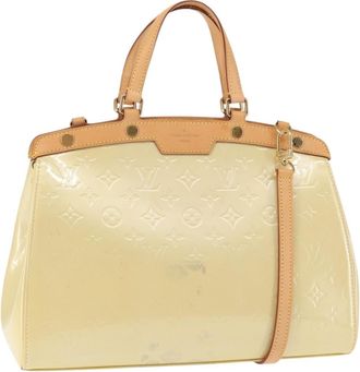 Louis Vuitton Brea Handbag Monogram Vernis Beige Patent_Leather Bag (Pre-Owned)