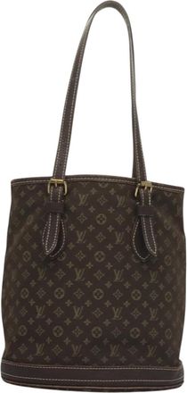 Louis Vuitton Bucket Brown Canvas Shoulder Bag (Pre-Owned)