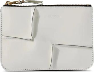 Comme Des Garçons Portafoglio Reversed Hem con zip - Bianco
