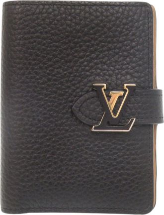 Louis Vuitton Black Leather Wallet (Bi-Fold) (Pre-Owned)
