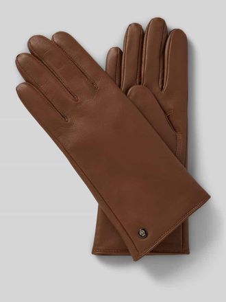 Roeckl Handschuhe aus echtem Leder Modell Sch&ouml;nefeld in Cognac, Gr&ouml;&szlig;e 6,5