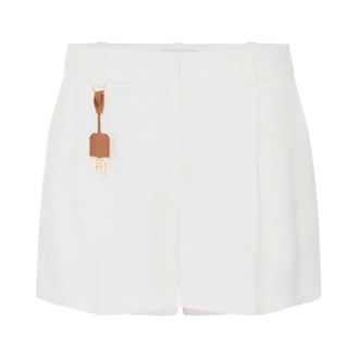 Elisabetta Franchi Dames, Korte broeken, Grijs, Maat: M Linnen