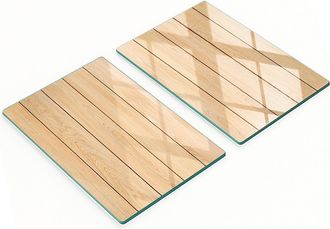 OEM Tablas De Cocina De Vidrio Templado Con Gr&aacute;ficos, 2 Piezas De Madera De 2x40x52 Cm