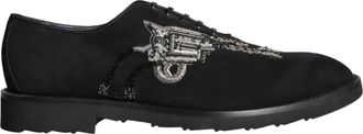 Dolce & Gabbana Zwarte Su&egrave;de Sicilia Veterschoenen