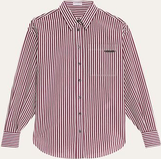 Brunello Cucinelli Stripe Blouse with Monili Pocket
