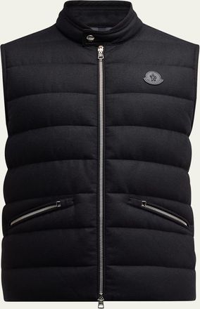 Moncler Mens Gallienne Cashmere-Blend Down Vest
