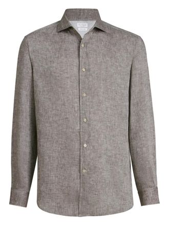 Brunello Cucinelli Camicia in lino - Marrone