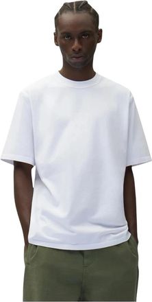 Arte Tops, Heren, Wit, S, Katoen, Premium katoenen T-shirt met blauw achterlogo