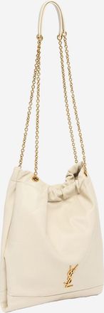 Saint Laurent Womens Shoulder Bag Jamie Pochon Cream Lamb Leather