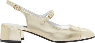 Carel Elegante ballerina met gespband - Dames - Pumps - Geel - 37 EU - Leer - Schoenen