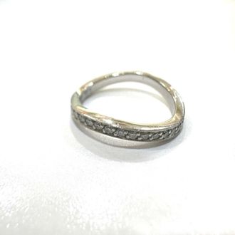 Chanel Silver Platinum 950 Band Ring (Pre-Owned)
