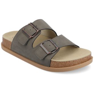 Journee Collection Tula Adjustable Comfort Slide Sandal