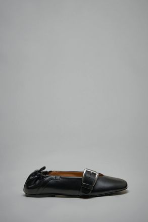 Ganni Oleatex Lace-Up Ballerinas