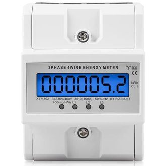 OEM Medidor De Electricidad Trif&aacute;sico De 4 Hilos, Medidor Trif&aacute;sico De 230/400 V 3 X 5-100 A, Medidor De Electricidad Digital Lcd, Medidor De Corriente In