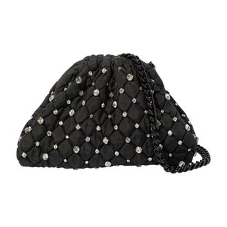 Maria La Rosa Clutches, female, Black, Size: ONE SIZE Strass Mini Game Clutch