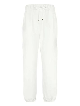 Max Mara elasticated-cuff drawstring trousers - White