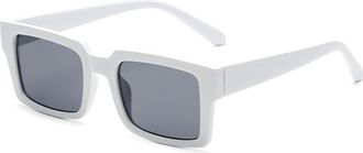 Generic Mens Small Frame Sunglasses Outdoor Vacation Womens Driving Sun Glasses(White)