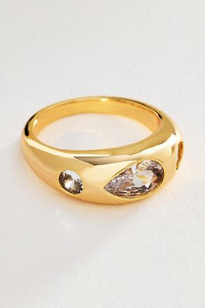 Anthropologie Crystal Triad Ring