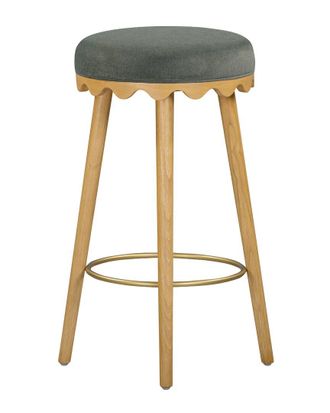 TOV Furniture Tov Furniture Oodle Performance Vegan Mohair Natural Bar Stool