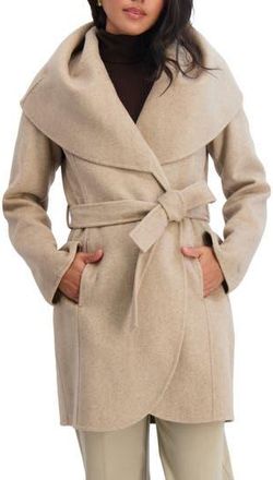 Elie Tahari Marilyn Wool Blend Coat in Oatmeal at Nordstrom Rack, Size X-Small