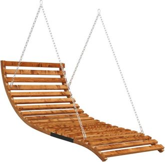 vidaXL Tumbona Columpio Madera Curvada Acabado De Teca 115x147x46 Cm Vidaxl
