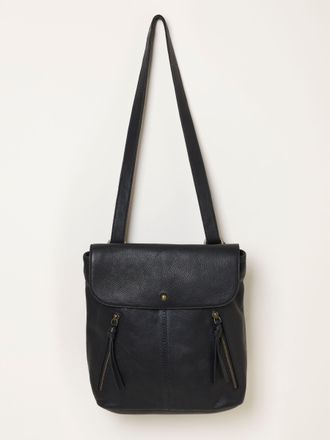 Fat Face FatFace Black Lottie Leather Backpack
