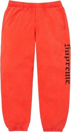 SUPREME FW25 Washed Old English Sweatpant Orange SUP-FW25-190-ORG