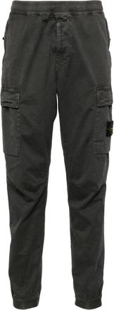 Stone Island Compass-badge trousers - men - Organic Cotton/Elastane - 36 - Grey