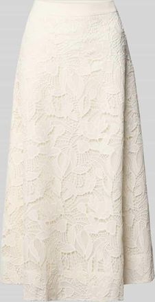 Oui Midirock aus Spitze in A-Linie in Ecru, Gr&ouml;&szlig;e 36