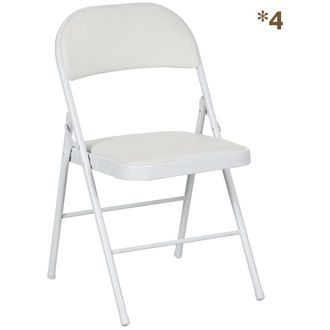 HOMCOM Sillas plegables 45x46x78 cm blanco
