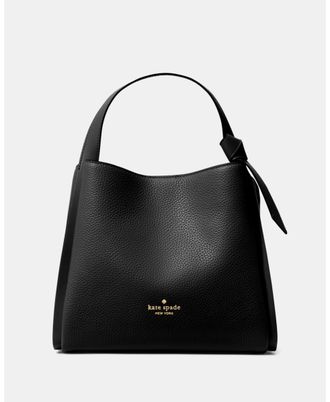 Kate Spade New York Womens Knott Carryall Bag - Black Leather - One Size