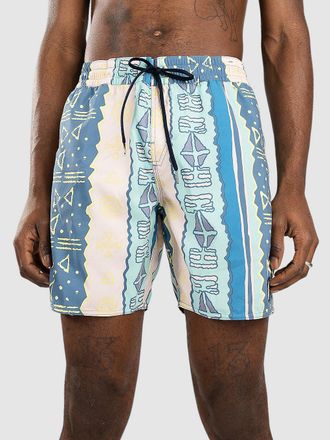 Volcom Lido Print Trunk 17 Boardshorts blauw