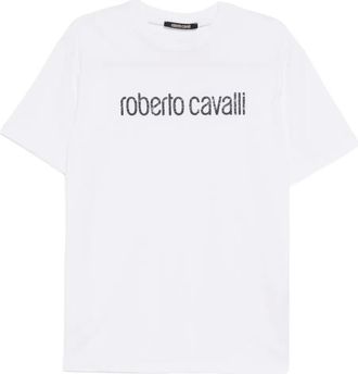 Roberto Cavalli logo-print cotton T-shirt - Wit