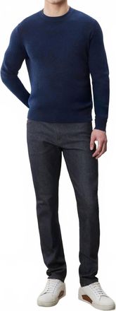 Robert Barakett Watertown Long Sleeve Crewneck Sweater In Blue