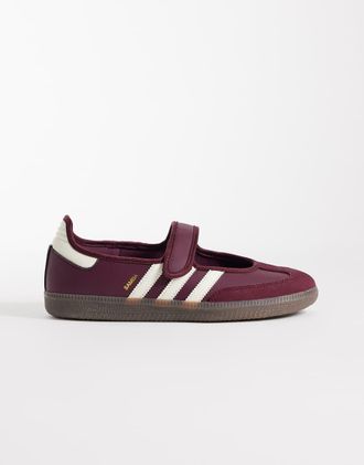 adidas Originals Samba OG - Scarpe bordeaux/bianco crema/oro-Marrone