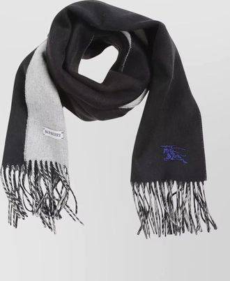 Burberry scarves two tone style fringe detail