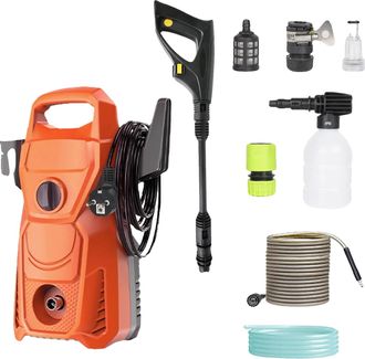 OEM Hidrolimpiadora De Alta Presi&oacute;n, 1500 W De Potencia, Boquilla Ajustable, Color Naranja