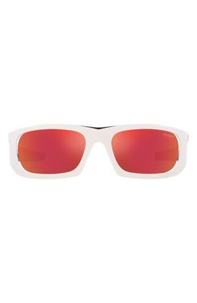 Prada 59mm Gradient Irregular Sunglasses in Orange at Nordstrom